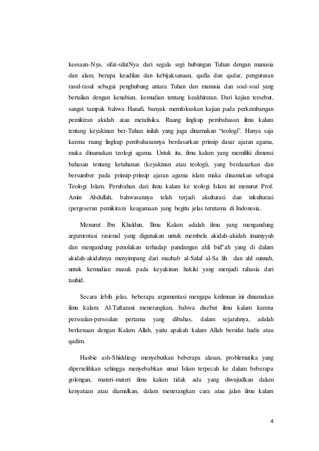Makalah sejarah munculnya teologi islam Makalah sejarah munculnya teologi islam