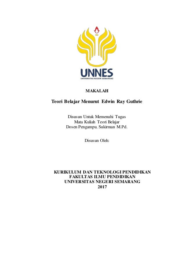 MAKALAH TEORI BELAJAR MENURUT SKINNER PDF