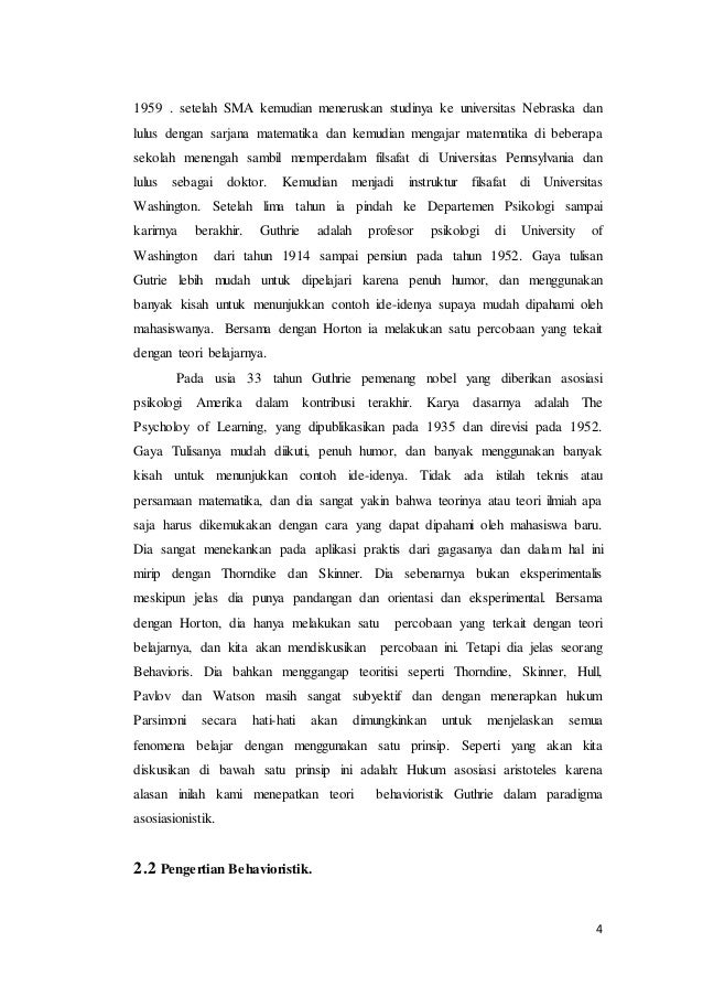 MAKALAH TEORI BELAJAR MENURUT SKINNER PDF