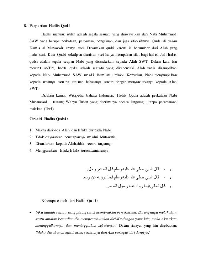 Contoh Hadits Qudsi - Nusagates