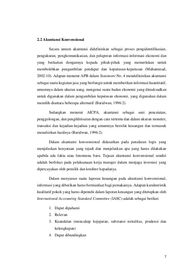 Perbedaan Akuntansi Syariah Dan Akuntansi Konvensional
