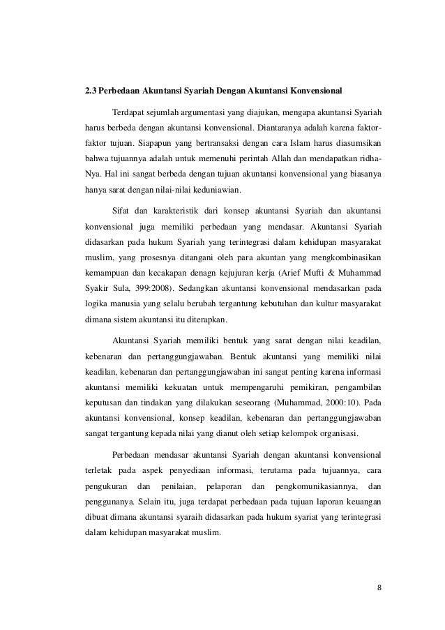Perbedaan Akuntansi Syariah Dan Akuntansi Konvensional