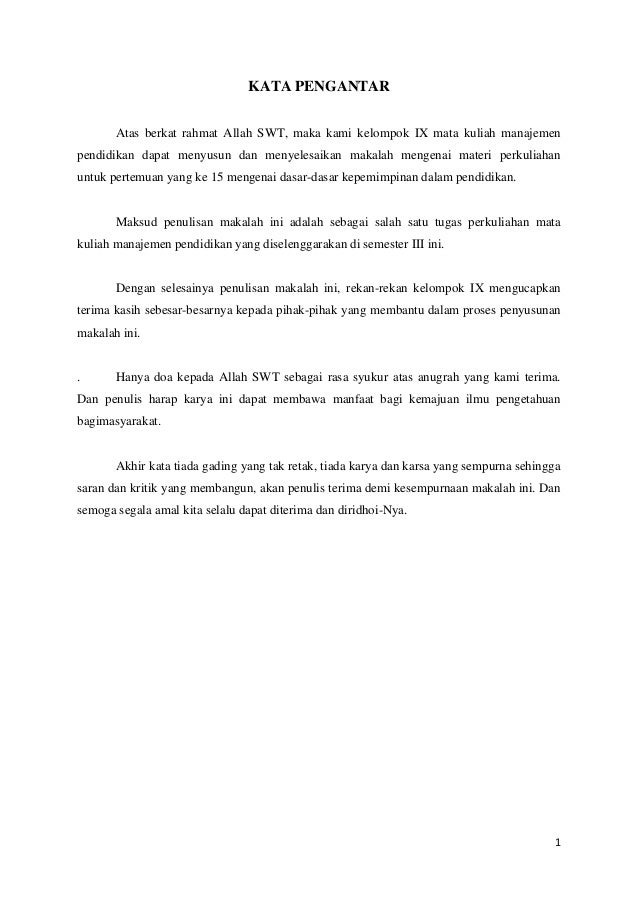 Konsep Dasar Kepemimpinan Pendidikan