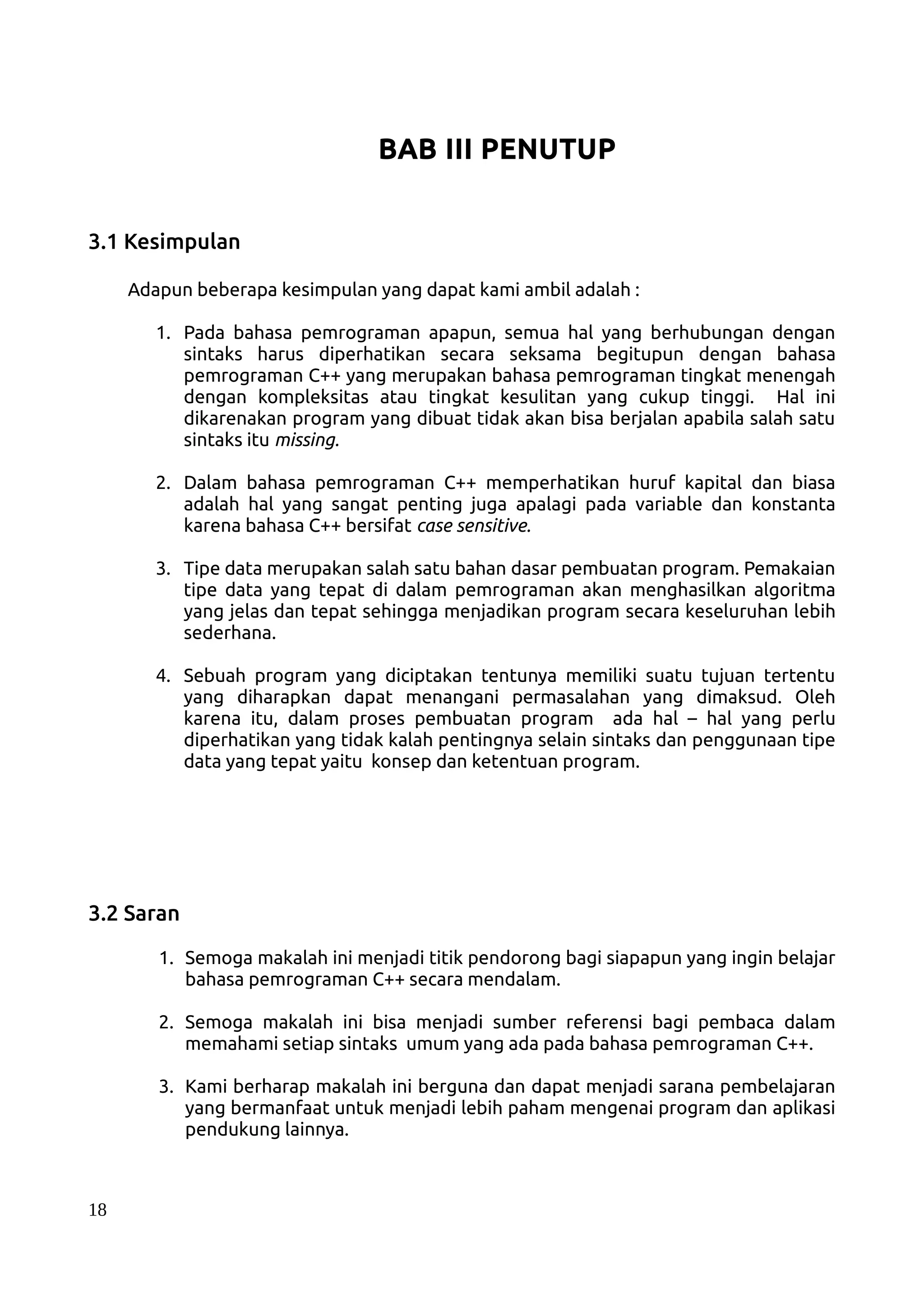 Makalah Pemrograman C++ | PDF