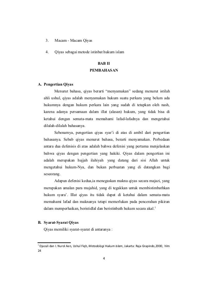Qiyas Sebagai Sumber Hukum Islam