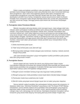 Makalah upaya peningkatan mutu pendidikan | PDF