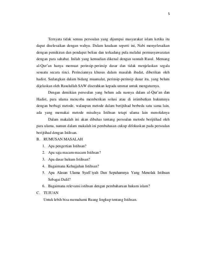 Makalah Ushul Fiqh Istihsan