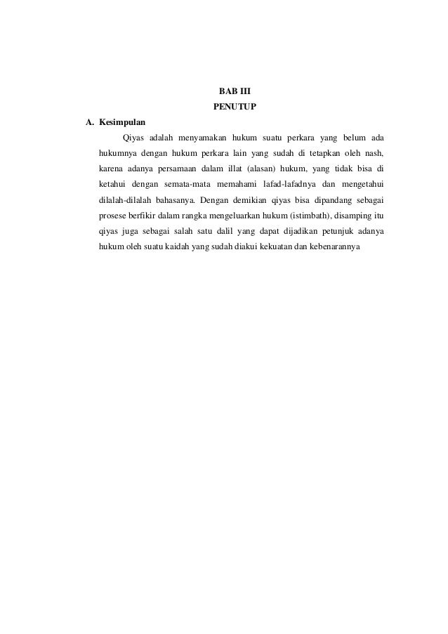 Makalah Ushul Fiqh Qiyas