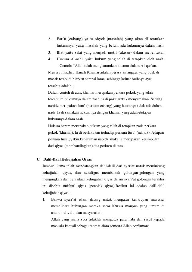 Makalah Ushul Fiqh Qiyas