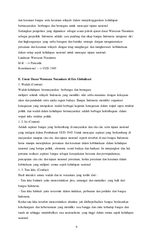 Makalah Wawasan Nusantara Dalam Globalisasi