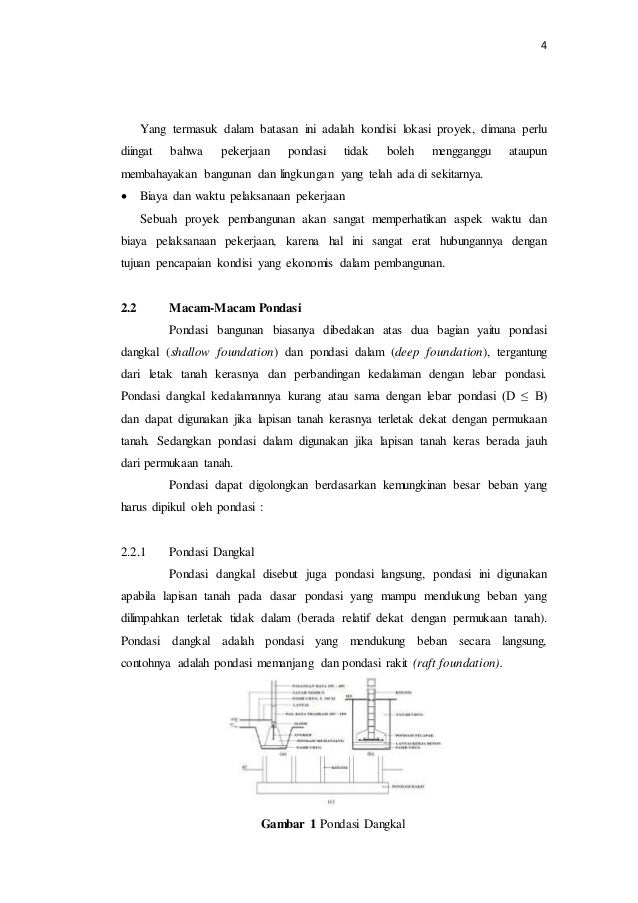 Contoh Makalah yang baik dan benar (Pondasi)
