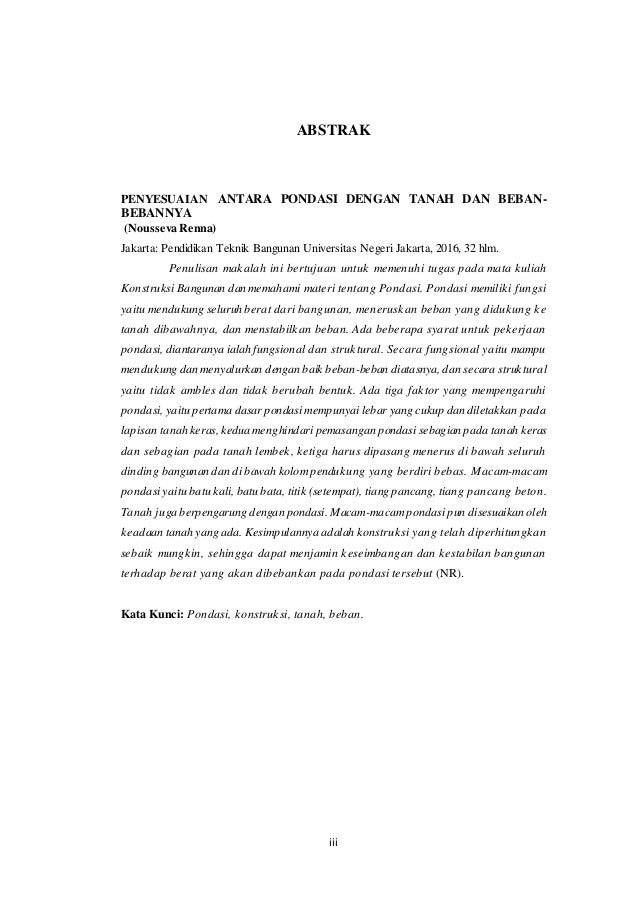 Contoh Makalah Yang Baik Dan Benar Pondasi Penyesuaian Antara Pon