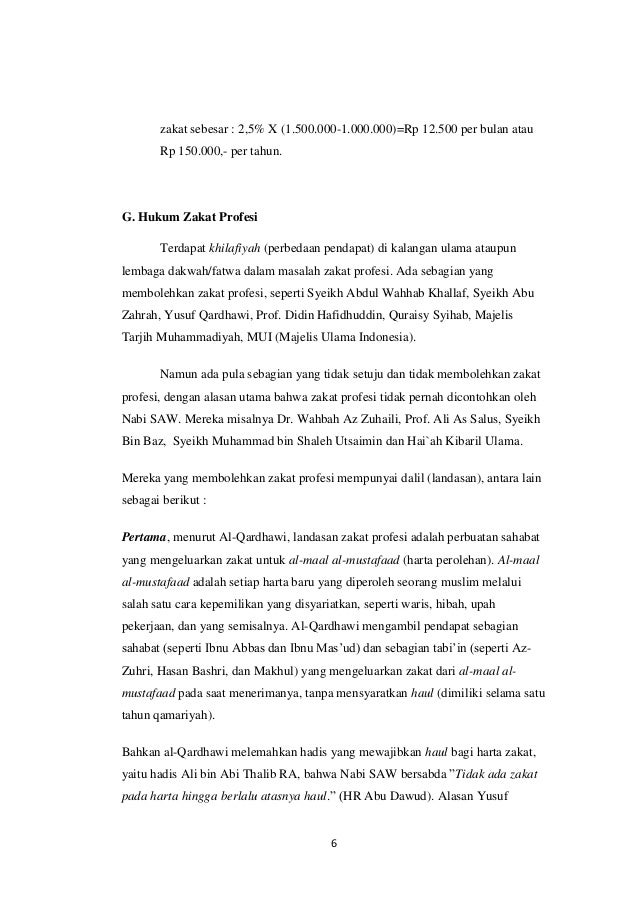 Makalah Zakat Profesi Dan Zakat Investasi Miftah Ll Everafter