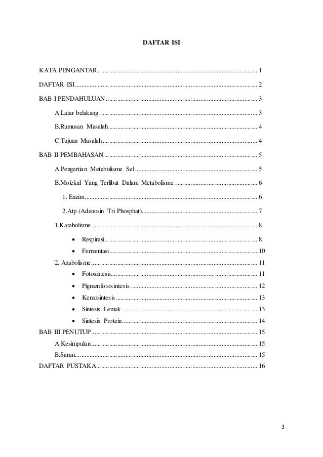 Makalalah Metabolisme Tubuh