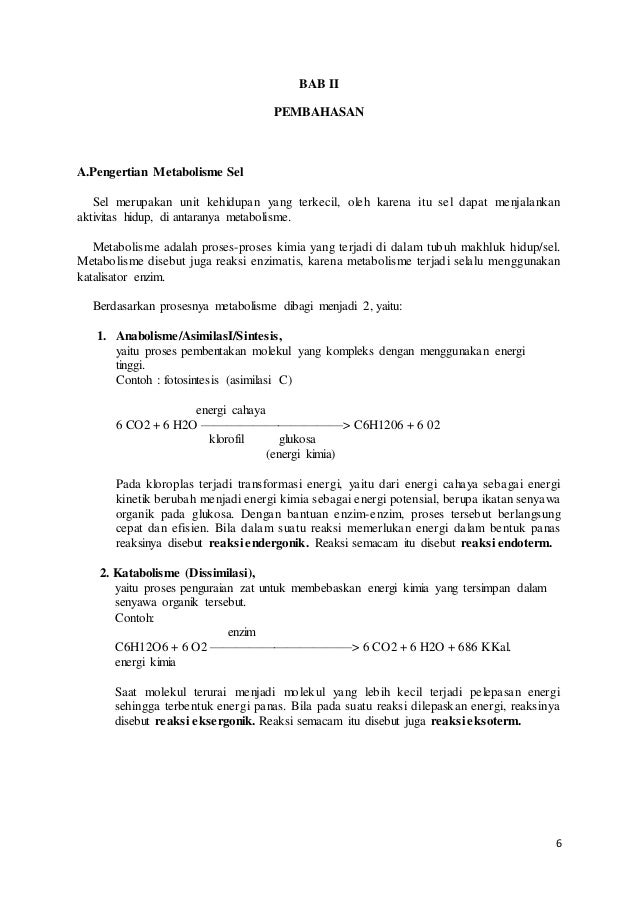Makalalah metabolisme tubuh