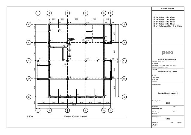  Denah  Kolom  Rumah  2  Lantai  Model Rumah  Minimalis 2022