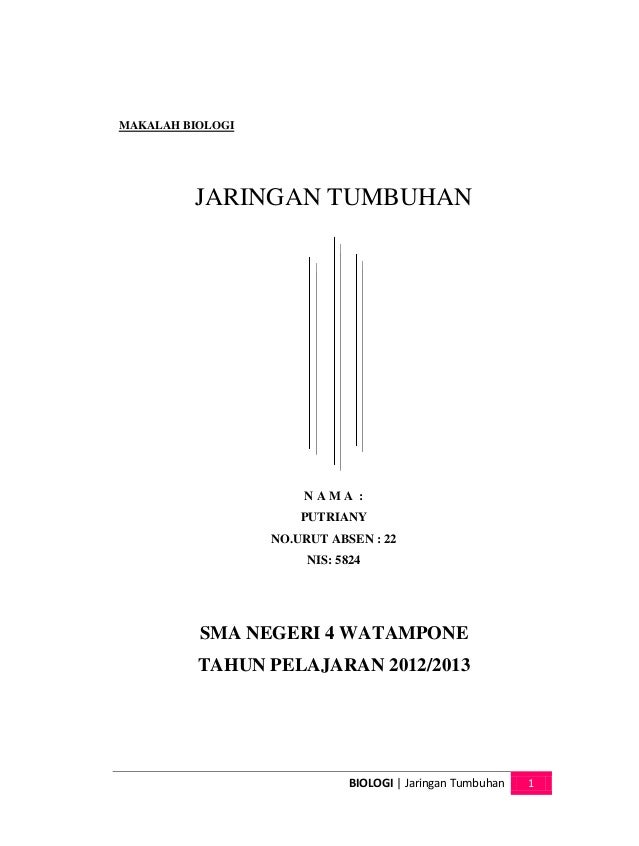 Makalah biologi (jaringa tumbuhan)