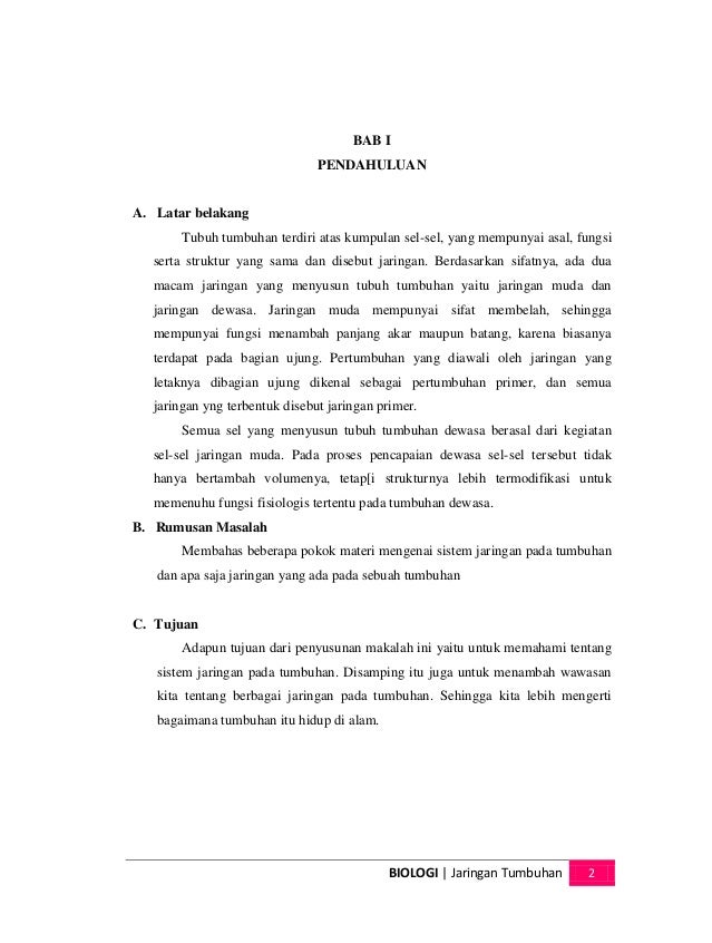 Makalah Biologi Jaringa Tumbuhan