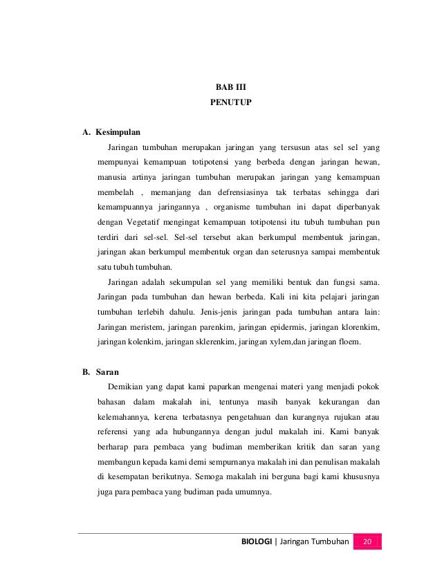 Makalah Biologi Jaringa Tumbuhan