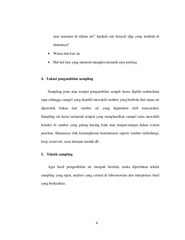 Makalh Pengambilan Sampel Air