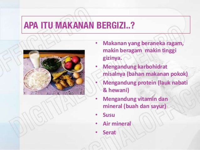 Makanan bergizi dan seimbang untuk anak