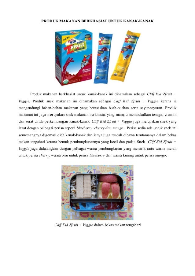 Makanan Berkhasiat Untuk Kanak-Kanak - CIKGU EELA (IL) PRESCHOOLERS