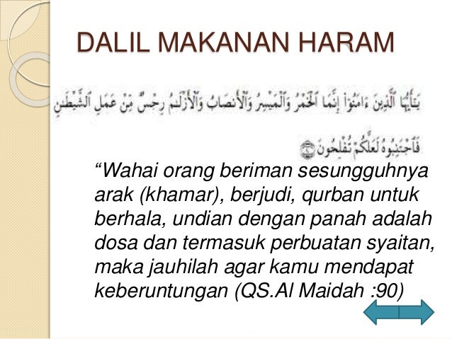 Hadith Larangan Makan Sesuatu Yang Haram