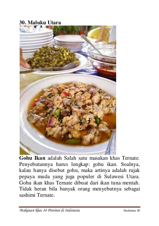 Makanan khas 34 provinsi di indonesia