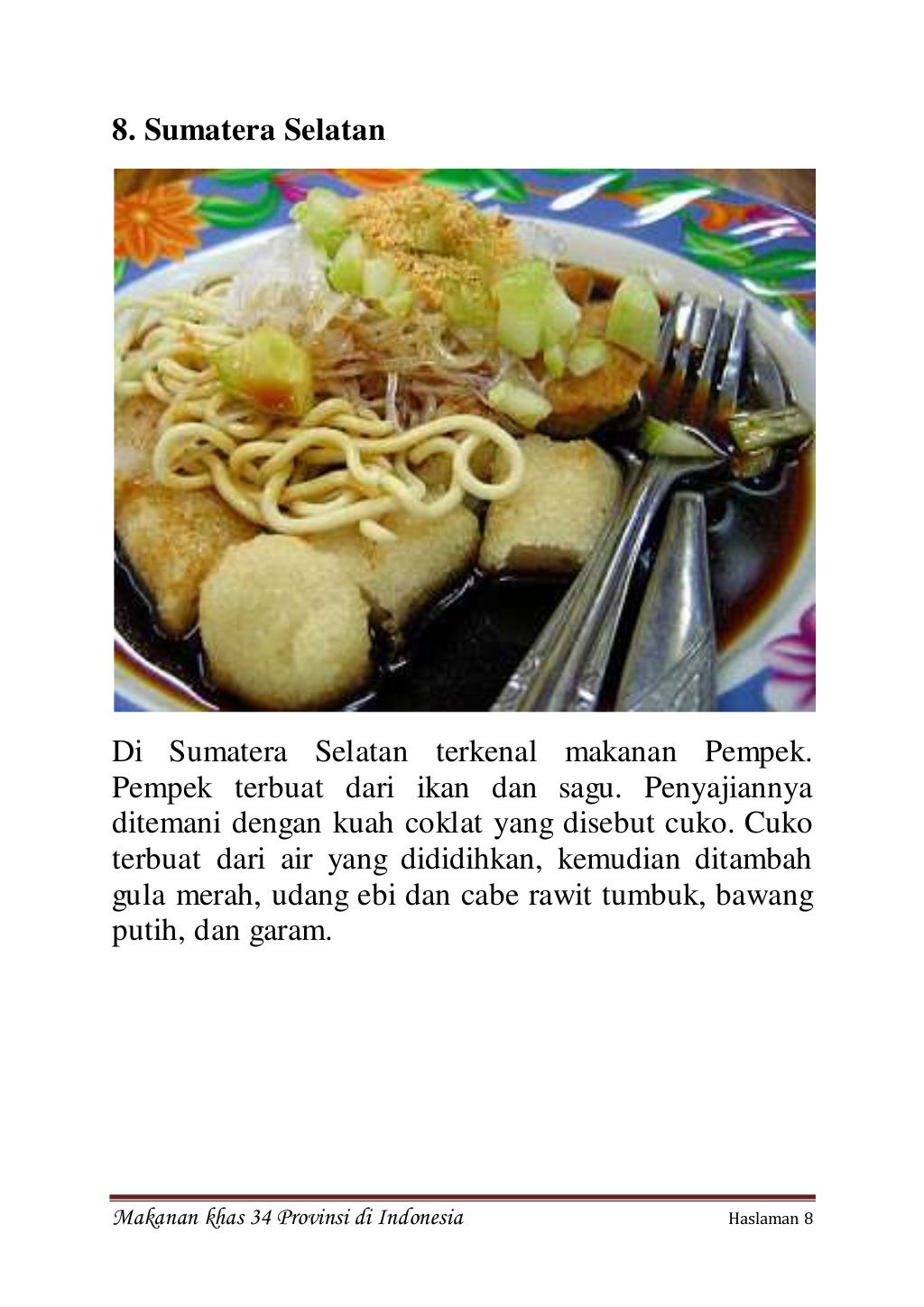 Makanan khas 34 provinsi di indonesia