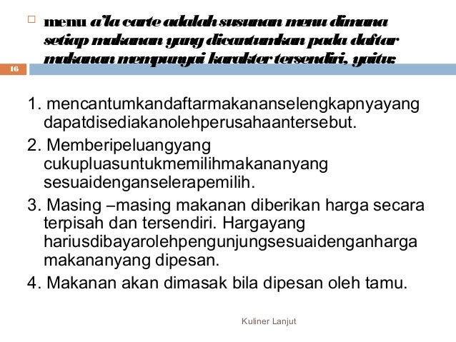 Makanan kontinental