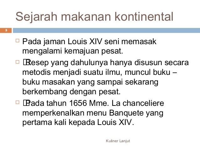 Makanan kontinental