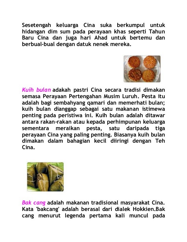 Makanan tradisional kaum cina