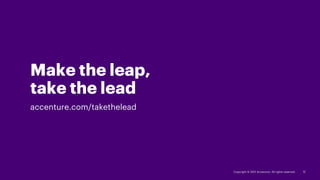 Copyright © 2021 Accenture. All rights reserved.
Make the leap,
take the lead
accenture.com/takethelead
15
 