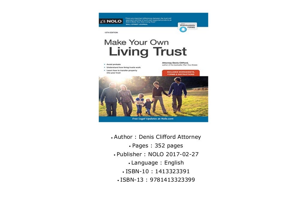 Read Online Make Your Own Living Trust Free Acces