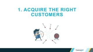 1. ACQUIRE THE RIGHT
CUSTOMERS
 