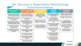 #9: Develop a Repeatable Methodology
 