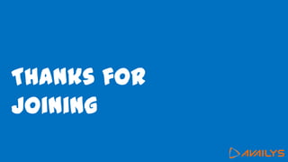 Thanks for
joining
 