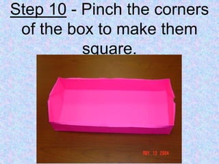 Make a box using a sheet of paper.ppt