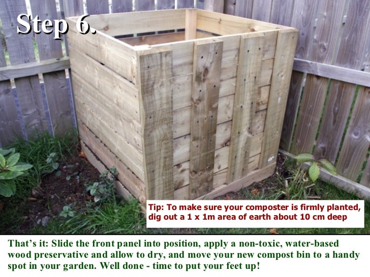 make your own wooden compost bin