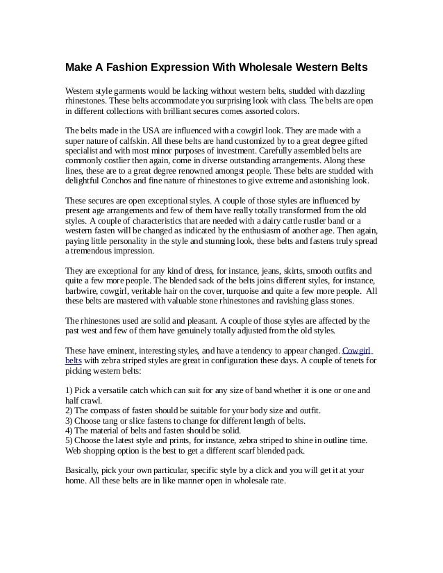 wholesale western belts