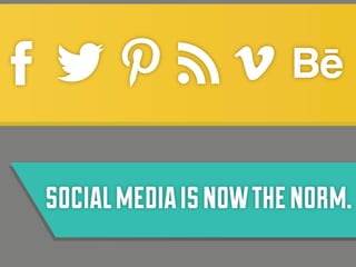 social media is now the norm.

 