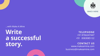 Make A Mine | One of the Best Marketing Companies in India | PPTX