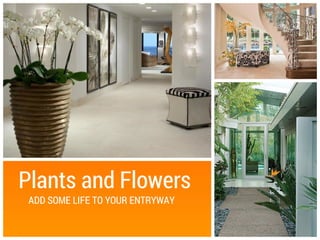 Plants and Flowers
ADD SOME LIFE TO YOUR ENTRYWAY
 