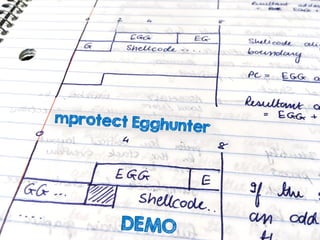 NETSQUARE (c) SAUMIL SHAH#HITB2018PEK
mprotect Egghunter
DEMO
 
