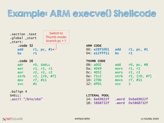 Make ARM Shellcode Great Again - HITB2018PEK | PPT