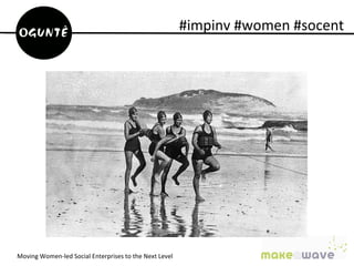 #impinv #women #socent




Moving Women-led Social Enterprises to the Next Level
 