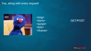 Yes, along with every request!
<img>
<form> GET/POST
<script>
<link>
<iframe>
 