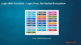 Login With Functions - Login Once, Get Hacked Everywhere
Even, without being aware
 