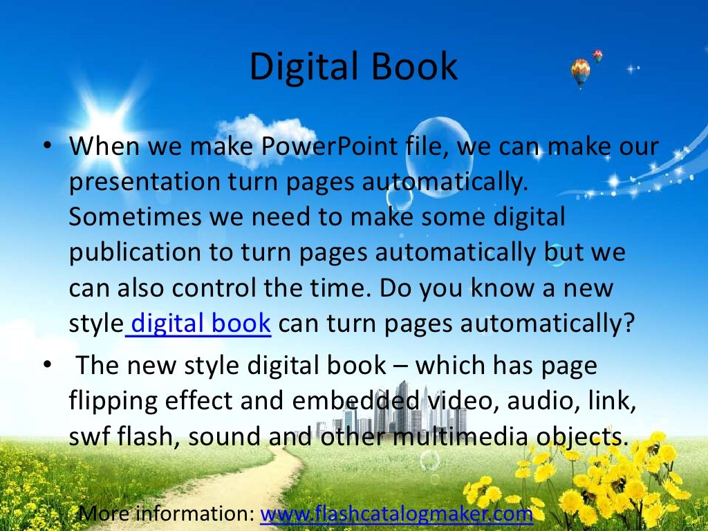 Make digital book turn pages automatically