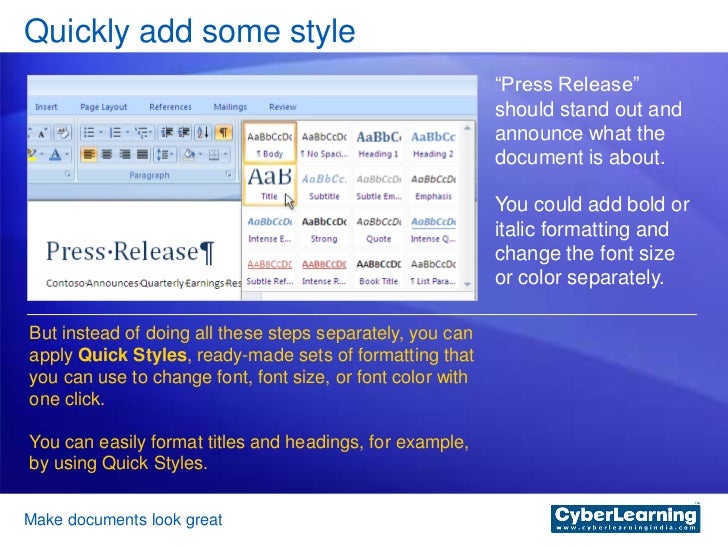 Make documents look great